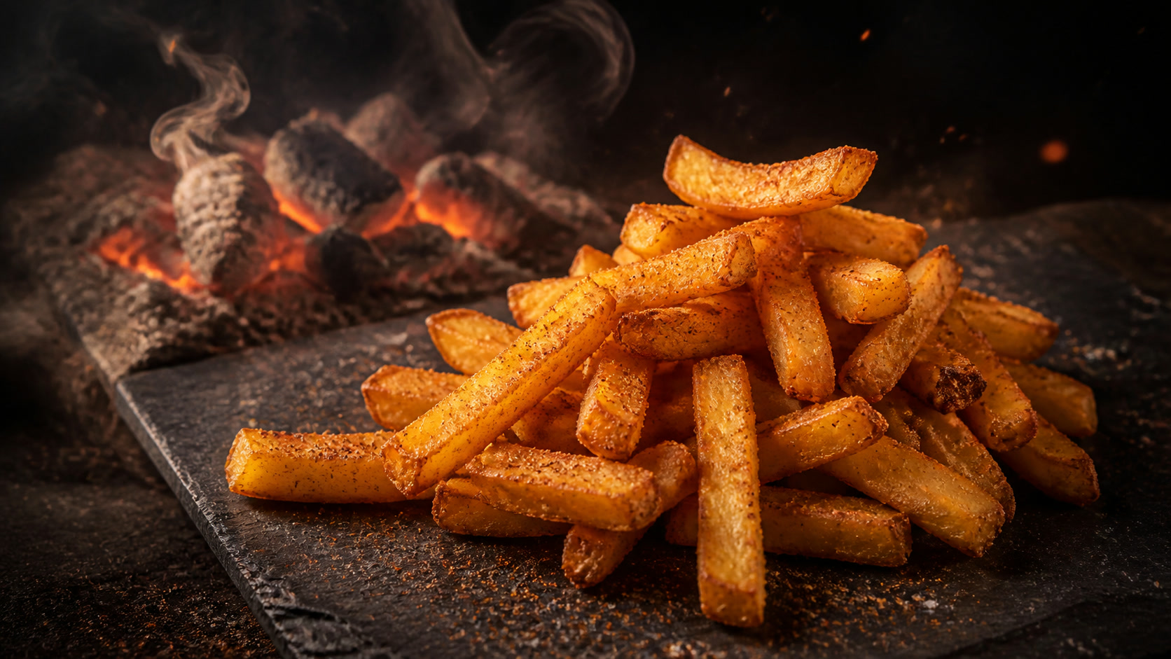 Kor Patates: közde baharatlı çift kızartma patates